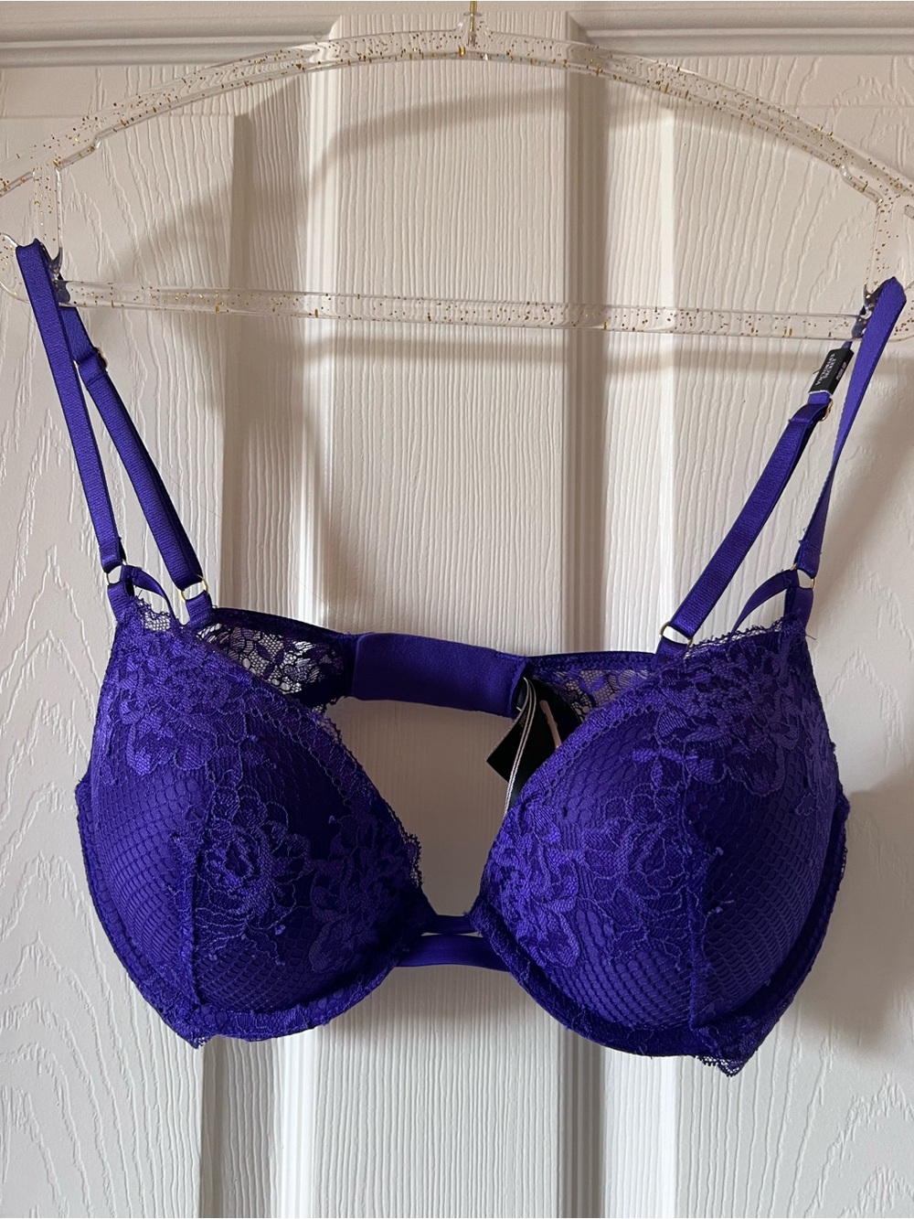 Victoria's Secret Royal Purple Sexy Lace Push-Up Bra NWT 34C
